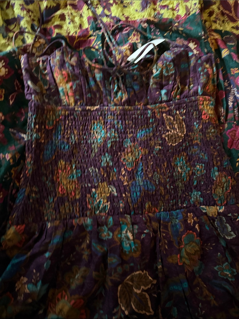 Anthropologie The Josephine Smocked Drop-Waist Dress sz Small - Picture 5 of 5